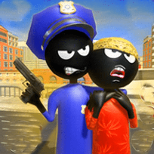 Stickman Police VS Gangsters Street Fight Game
